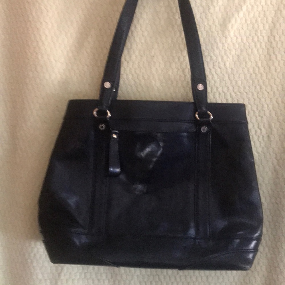 Monday Black Leather Purse